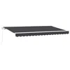 Image de vidaXL Auvent Rétractable Anthracite 350 x 200 cm Tissu, Jardin et terrasse, Store rétractable rectangulaire, Protection Solaire extérieure, Couverture résistante aux intempéries, auvent Tendance
