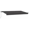 Image de vidaXL Auvent Rétractable Anthracite 350 x 200 cm Tissu, Jardin et terrasse, Store rétractable rectangulaire, Protection Solaire extérieure, Couverture résistante aux intempéries, auvent Tendance