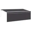 Image de vidaXL Auvent Rétractable Crème 350 x 200 cm Polyester et Aluminium, Auvent de Jardin réglable, au Design Moderne, Durable et résistant aux UV, Solution d'ombre extérieure Pratique