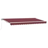 Image de vidaXL Cadre d'auvent Bordeaux 350 x 200 cm, Jardin et terrasse, auvent rétractable Moderne, abri extérieur, Toile résistante, Solution d'ombre Ajustable
