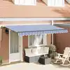 Image de vidaXL Auvent Rétractable Bleu 400 x 200 cm tissu