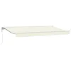 Image de vidaXL Auvent Rétractable Crème 400 x 200 cm Polyester et métal, Abri d'extérieur Ajustable, auvent rétractable Moderne, Voile Solaire résistante aux intempéries pour Jardin