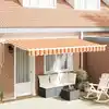 Image de vidaXL Auvent Rétractable Jaune 400 x 200 cm tissu