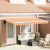 Image de vidaXL Auvent Rétractable Jaune 400 x 200 cm tissu