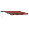 Image de vidaXL Auvent Rétractable Orange et Marron 300 x 250 cm Tissu, Auvent rectangulaire rétractable Moderne, Ombre extérieure pour Jardin et terrasse, Protection Solaire Flexible