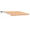 Image de vidaXL Auvent rétractable Jaune et Orange 300 x 250 cm, Auvent rectangulaire Moderne, Ajustable et rétractable, Protection UV, Ombre élégante pour Jardin et terrasse