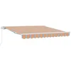 Image de vidaXL Auvent Multicolore 300 x 250 x 165 cm Polyester, Jardins et terrasses, auvents Modernes, matériaux Anti-UV, Solutions d'ombre à l'extérieur, Protections solaires Ajustables