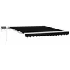 Image de vidaXL Auvent rétractable Noir 300 x 250 cm Tissu et Aluminium