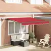 Image de vidaXL Auvent Rétractable Rouge 300 x 250 cm tissu