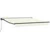 Image de vidaXL Auvent Rétractable Crème 350 x 250 cm Polyester et métal, Abri d'extérieur Ajustable, auvent rétractable Moderne, Voile Solaire résistante aux intempéries pour Jardin