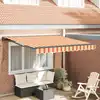 Image de vidaXL Auvent Rétractable Multicolore 350 x 250 cm Aluminium et Tissu