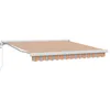 Image de vidaXL Auvent Multicolore 350 x 250 x 165 cm Polyester et Aluminium, Jardin et terrasse, Technologie télescopique Moderne pour auvent extérieur, Ombre rétractable, Solutions Flexibles