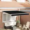 Image de vidaXL Auvent Rétractable Noir 350 x 250 cm tissu
