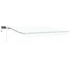Image de vidaXL Auvent Rétractable Blanc 350 x 250 cm Tissu et Acier, Jardin et terrasse, Store rétractable Moderne, Protection extérieure, Ombre résistante, Couverture Flexible