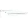 Image de vidaXL Auvent Rétractable Blanc 350 x 250 cm Tissu et Métal