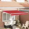 Image de vidaXL Auvent Rétractable Rouge 350 x 250 cm Polyester et Aluminium
