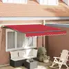 Image de vidaXL Auvent Rétractable Rouge 350 x 250 cm Polyester et Acier