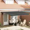 Image de vidaXL Auvent Rétractable Anthracite 400 × 300 cm Aluminium et Tissu