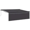 Image de vidaXL Auvent Rétractable Anthracite 400 × 300 cm, Auvent de terrasse réglable, Design Moderne, résistant aux UV, Durable, Ombre rétractable, abri extérieur