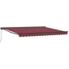 Image de vidaXL Auvent Rétractable Bordeaux 400 × 300 cm Polyester et métal, Abri d'extérieur Ajustable, auvent rétractable Moderne, Voile Solaire résistante aux intempéries pour Jardin