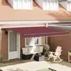 Image de vidaXL Auvent Rétractable Bordeaux 400 × 300 cm Aluminium et Tissu