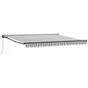 Image de vidaXL Auvent Rétractable Anthracite et Blanc 400 × 300 cm, Abri d'extérieur Ajustable, auvent rétractable Moderne, Voile Solaire résistante aux intempéries pour Jardin