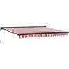 Image de vidaXL Auvent Rouge et Blanc 400 x 300 x 165 cm Polyester et Aluminium, Jardin et terrasse, Technologie télescopique Moderne pour auvent extérieur, Ombre rétractable, Solutions Flexibles