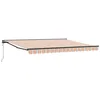 Image de vidaXL Auvent Rétractable Bleu et Orange 400 × 300 cm, Abri d'extérieur Ajustable, auvent rétractable Moderne, Voile Solaire résistante aux intempéries pour Jardin