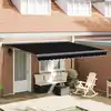 Image de vidaXL Auvent Noir 400 × 300 cm Polyester et Aluminium