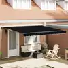 Image de vidaXL Auvent Rétractable Noir 400 × 300 cm Aluminium et Tissu