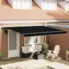Image de vidaXL Auvent Rétractable Noir 400 × 300 cm Aluminium et Tissu