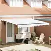 Image de vidaXL Auvent Rétractable Blanc 400 × 300 cm Polyester et Acier