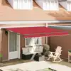 Image de vidaXL Auvent Rétractable Rouge 400 × 300 cm Aluminium et Tissu