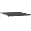 Image de vidaXL Cadre d'auvent Anthracite 450 × 300 cm, Jardin et terrasse, auvent rétractable Moderne, abri extérieur, Toile résistante, Solution d'ombre Ajustable