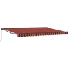 Image de vidaXL Auvent Rétractable Orange et Noir 450 × 300 cm, Abri d'extérieur Ajustable, auvent rétractable Moderne, Voile Solaire résistante aux intempéries pour Jardin