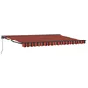 Image de vidaXL Auvent Rétractable Orange et Noir 450 × 300 cm, Abri d'extérieur Ajustable, auvent rétractable Moderne, Voile Solaire résistante aux intempéries pour Jardin