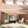 Image de vidaXL Auvent Rétractable Multicolore 450 × 300 cm Aluminium et Tissu