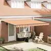 Image de vidaXL Auvent Rétractable Multicolore 450 × 300 cm Aluminium et Tissu
