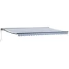 Image de vidaXL Auvent Rétractable Bleu et Blanc 500 × 300 cm, Abri d'extérieur Ajustable, auvent rétractable Moderne, Voile Solaire résistante aux intempéries pour Jardin