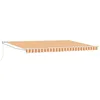 Image de vidaXL Auvent Jaune et Orange 500 x 300 x 165 cm Polyester et métal, Parasol réglable et auvent, Ombre Moderne pour Jardin, résistant aux UV, Protection extérieure, Structure métallique