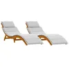 Image de vidaXL Transat 2 pc Bois d'Acacia Massif Gris Clair