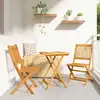 Image de vidaXL Ensemble bistro de jardin 3 pcs Marron Bois d'Acacia Massif