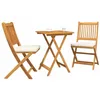 Image de vidaXL Ensemble Bistro de Jardin 3 pcs Marron Bois d'Acacia Massif, Jardin et terrasse : Ensemble de Bistro Moderne, mobilier d'extérieur, chaises en Bois d'acacia, sièges pour Repas en Patio