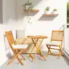 Image de vidaXL Ensemble bistro de jardin 3 pcs Marron Bois d'Acacia Massif