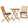 Image de vidaXL Ensemble Bistro de Jardin 3 pcs Marron Bois d'Acacia Massif, Jardin et terrasse : Ensemble de Bistro Moderne, mobilier d'extérieur, chaises en Bois d'acacia, sièges pour Repas en Patio