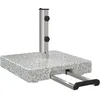 Image de vidaXL Pied de Parasol Gris 41 x 41 x 37 cm Granite, Socle pour Parasol, Support Moderne pour Ombre, Accessoire Pratique pour Jardin et terrasse