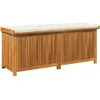 Image de vidaXL Boîte à Coussins d'extérieur 150x50x60,5cm Bois Massif d'acacia, conteneur à Coussins, boîte de Rangement, boîte à Coussins d'extérieur