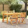 Image de vidaXL Chaise pliante 4 pcs Gris 49 x 57.5 x 92cm Bois d'acacia massif