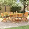 Image de vidaXL Chaise pliante 8 pcs Gris 49 x 57.5 x 92cm Bois d'acacia massif