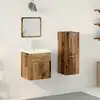 Image de vidaXL Ensemble de mobilier de salle de bain 3 pcs Bois Ancien